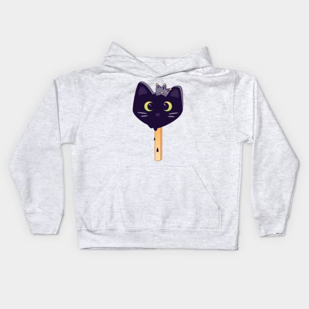 Melty Princess Cat Ice Cream Bar Kids Hoodie by fyreriot